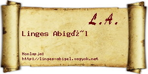 Linges Abigél névjegykártya